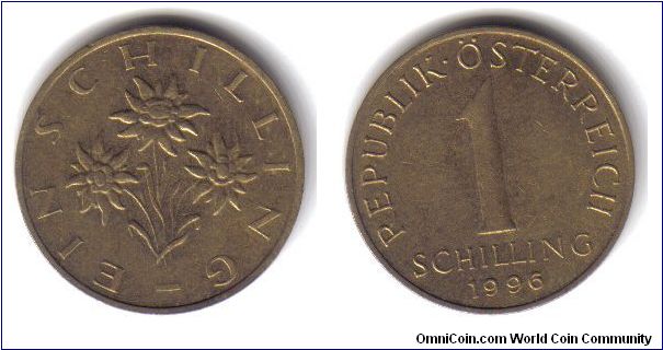 Austria, 1 Schilling, 1996