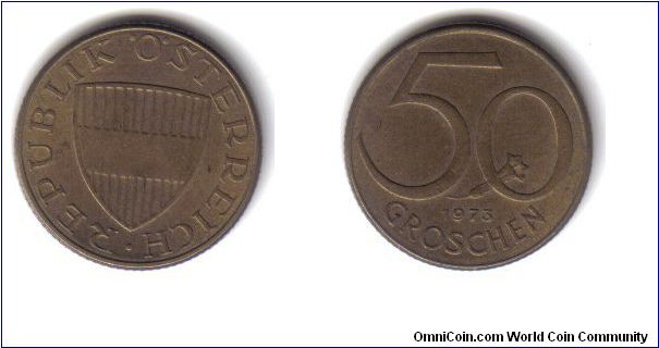 Austria, 50 Groschen, 1973