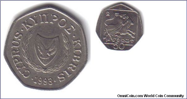 Cyprus, 50 Cents, 1993