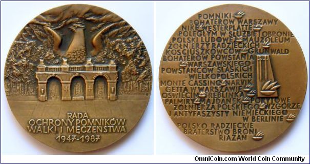 Polish Commemorative Medal of Council for the Protection of Combat and Martyrdom.