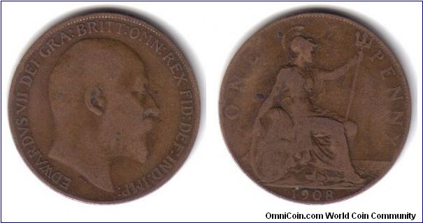 Great Britain, 1 Penny, 1908