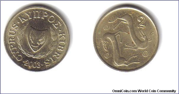 Cyprus, 2 Cents, 2003