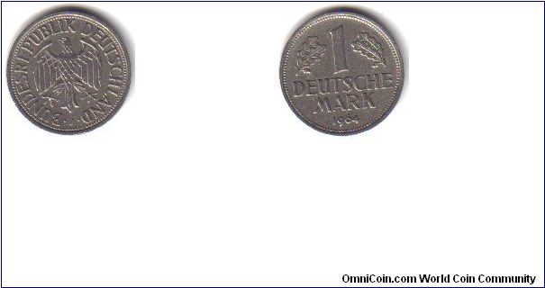 Germany, 1 Deutschemark, 'J', 1964