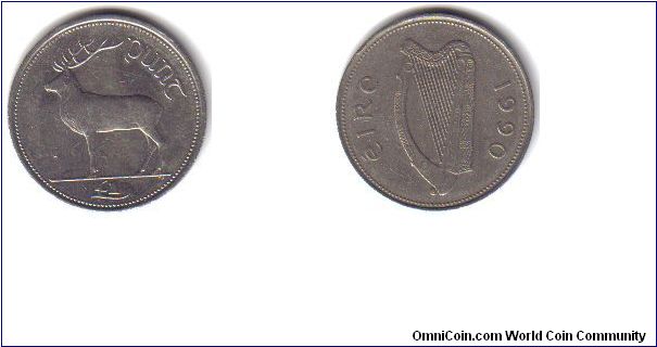 Ireland, 1 Punt, 1990