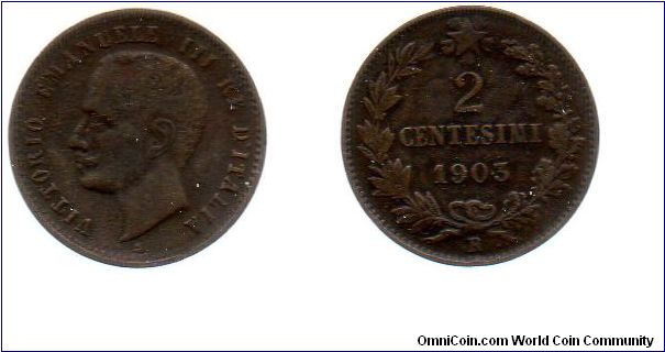 1903 2 centesimi