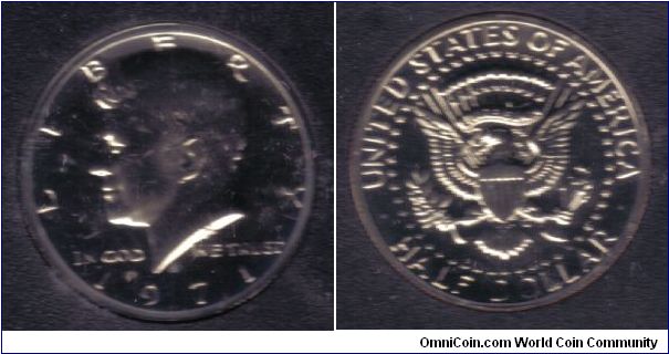 USA, Half Dollar, Proof 's', 1971