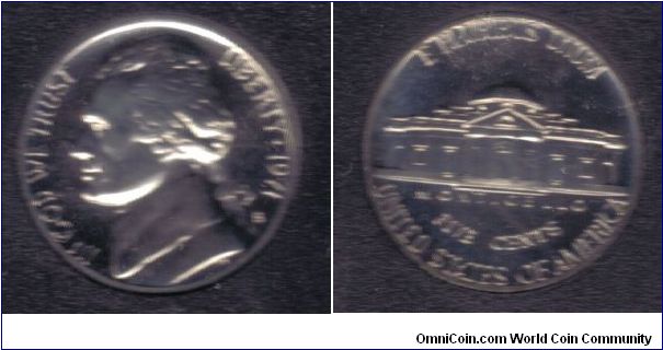 USA, 5 Cents, Proof, 's', 1971