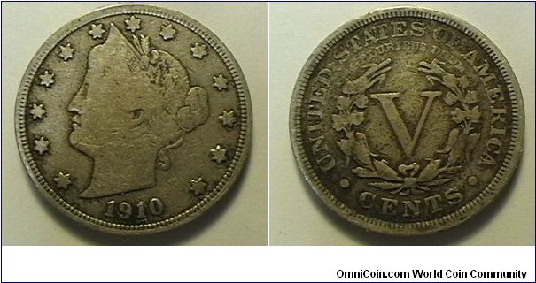 Liberty Head Nickel, Copper-nickel, VG-8