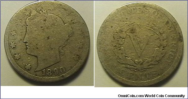 Liberty Head Nickel, copper-nickel, G-4