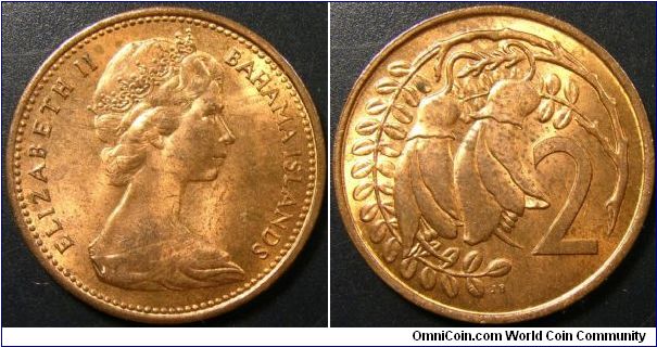 Interesting die mix error of Bahamas 5 Cents obverse and a New Zealand 2 Cents reverse. No date but supposedly struck in 1967.