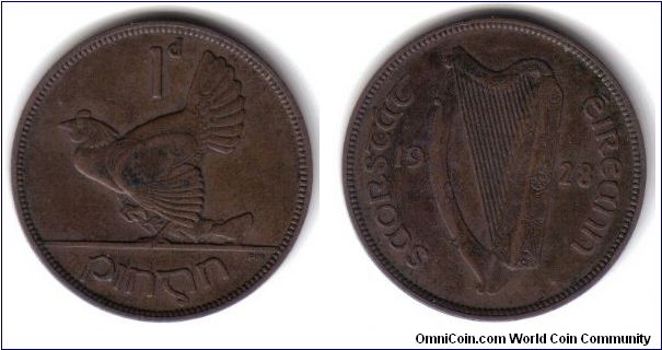 Ireland, 1 Penny, 1928