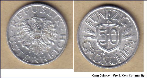 Austria, 50 Groschen, 1947