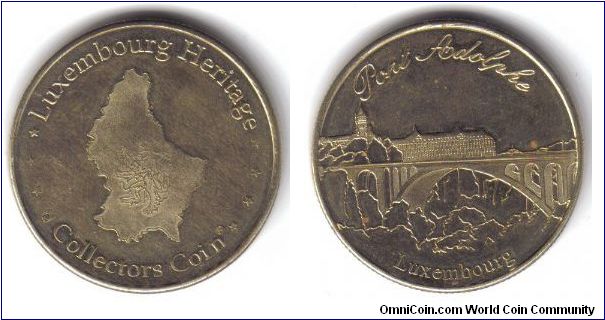 Luxembourg Heritage token, Pont Adolph, 2009 (without date)