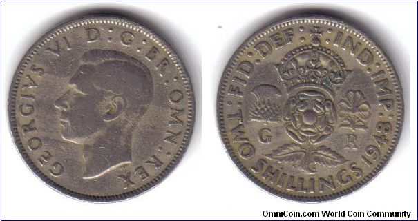 Great Britain, 2 Shillings, 1948