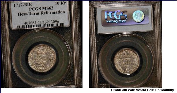 1717 Hesse-Darm commemorative

Subject: Religious Reformation

MS-63
