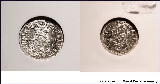 1723 Salzburg (Austria)4Kr.

MS-65
This coin has prooflike fields and nice cameo