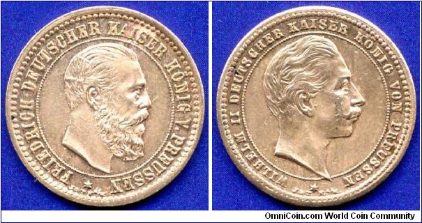 German token.
Friedrich III - Wilhelm II.


Br.