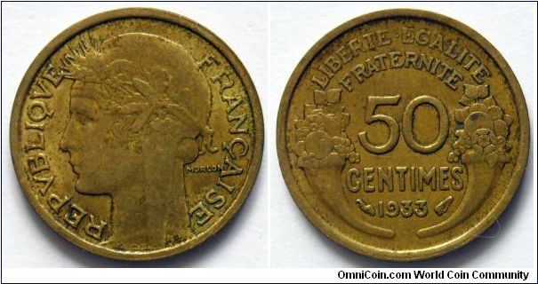 50 centimes.
1933