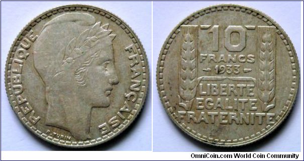 10 francs.
1933