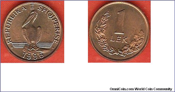 1 lek
bronze
Dalmatian pelican
