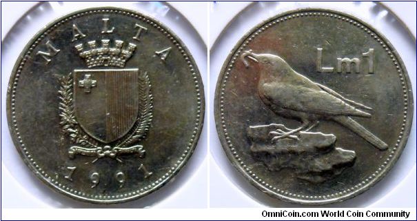 1 lira.
1991