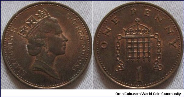 lustrous 1985 penny