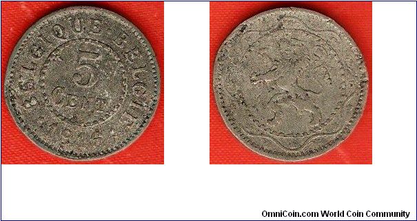 5 centimes
WW I Occupation issue
zinc