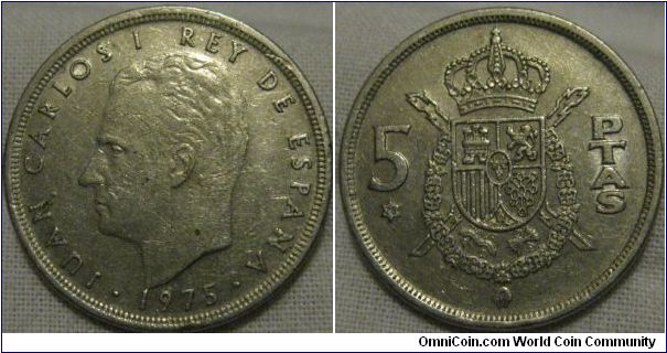 1978 5 pesetas EF grade some lustre