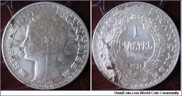 KM# 19 PIASTRE
20.0000 g., 0.9000 Silver 0.5787 oz. ASW Obv: Laureate head
left Rev: Denomination and date within keyhole shape wreath
Mintage: 16,000,000