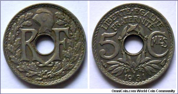 5 centimes.
1931