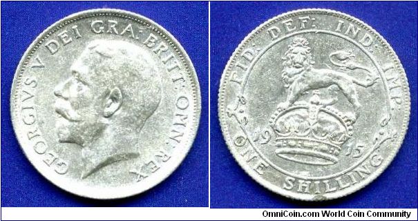1 shilling.
George V (1910-1936).
Mintage 39,279,000 units.


Ag925f. 5,65gr.