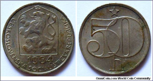 50 haleru.
1984, Czechoslovakia