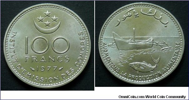 100 francs,
1977, F.A.O.