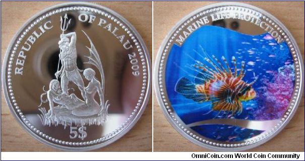 5 Dollars - Lionfish - 25 g Ag .925 Proof - mintage 1,500