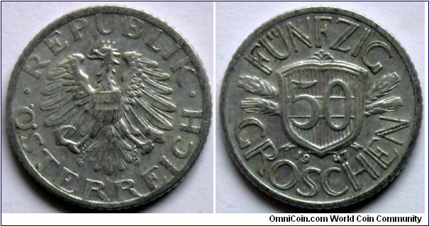 50 groschen.
1947, Aluminum