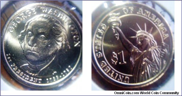 USA Presidential Dollar
George Washington 
26.5mm diameter