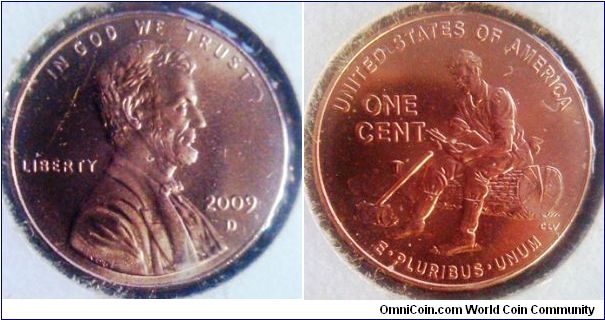 USA Copper Lincoln 1 cent with a very nice Rev artwork