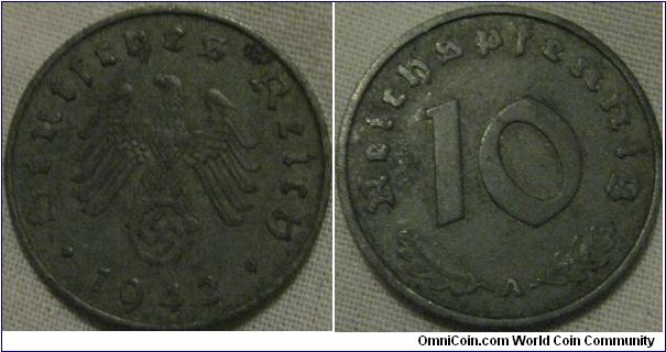 1942 berlin 10 pfennig