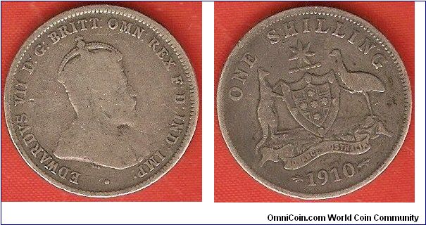 1 shilling
Edward VII by de Saulles
national arms
0.925 silver