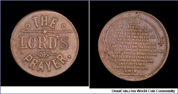 16mm Lord's Prayer token. ca. 1895.