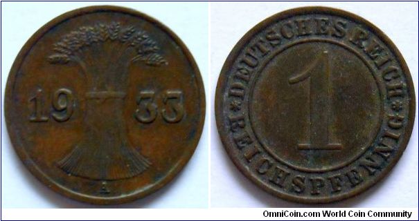 1 pfennig.
1933