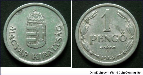 1 pengo.
1944, Aluminum