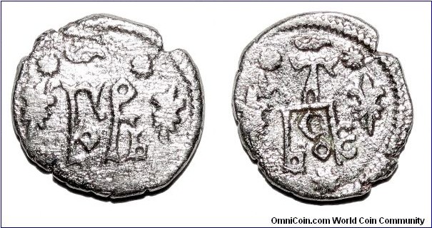 SERBIA (DESPOTATE)~AR Monogram Aspra 1427-1456 AD. Under Despot: Djuradj Brankovic.