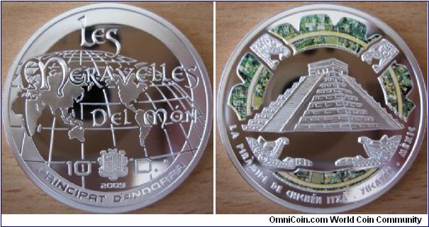 10 Diners - New 7 wonders of the world - Chichen Itza - 28.28 g Ag .925 BU - mintage 10,000