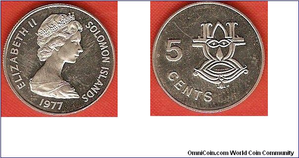 5 cents
Elizabeth II by Arnold Machin
Native mask
copper-nickel
