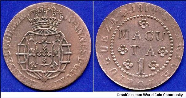 1 macuta.
Africa Portugueza.
Joann VI (1767-1826).


Cu.