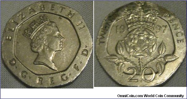 EF lustrous 1997 20p, found in change the other day so a nice find