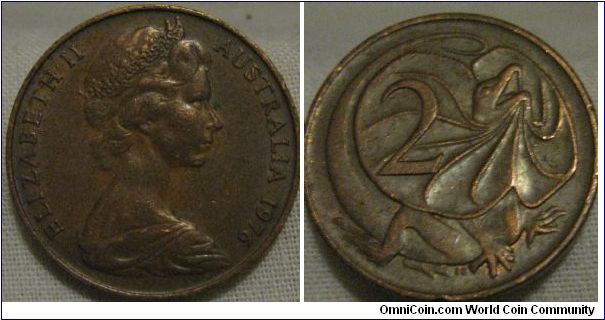 1976 2 cents, VF grade
