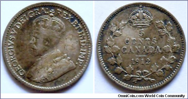 5 cents.
1912, King George V