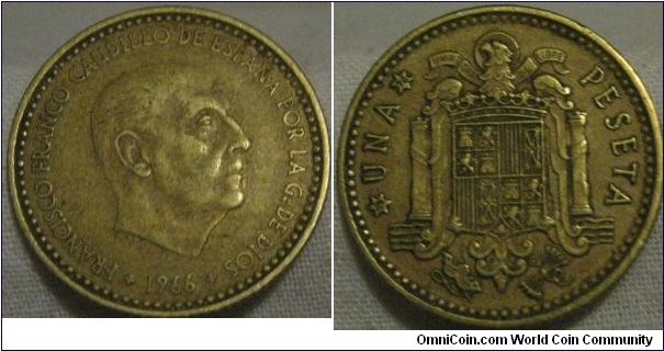 1 peseta 1870, VF coin